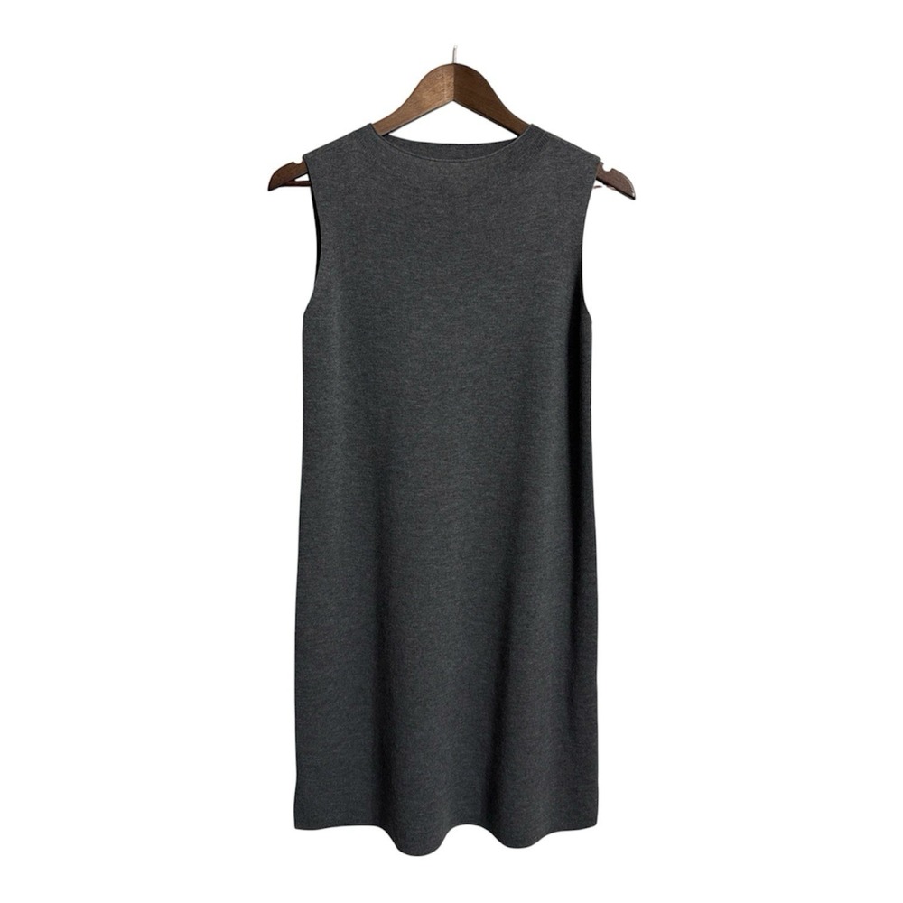 Eileen Fisher wool‎ tank dress women's small petite PS gray modest minimalist